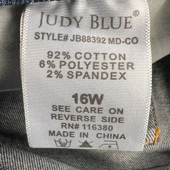 Judy Blue High Waist Medium Wash Skinny Jeans JB88392 Size 16W - Picture 13 of 15